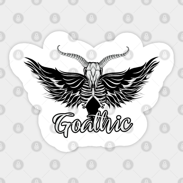 Goathic Sticker by Ashygaru